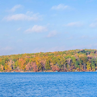 fall foliage at our Deep Creek Lake Bed and Breakfast in Maryland