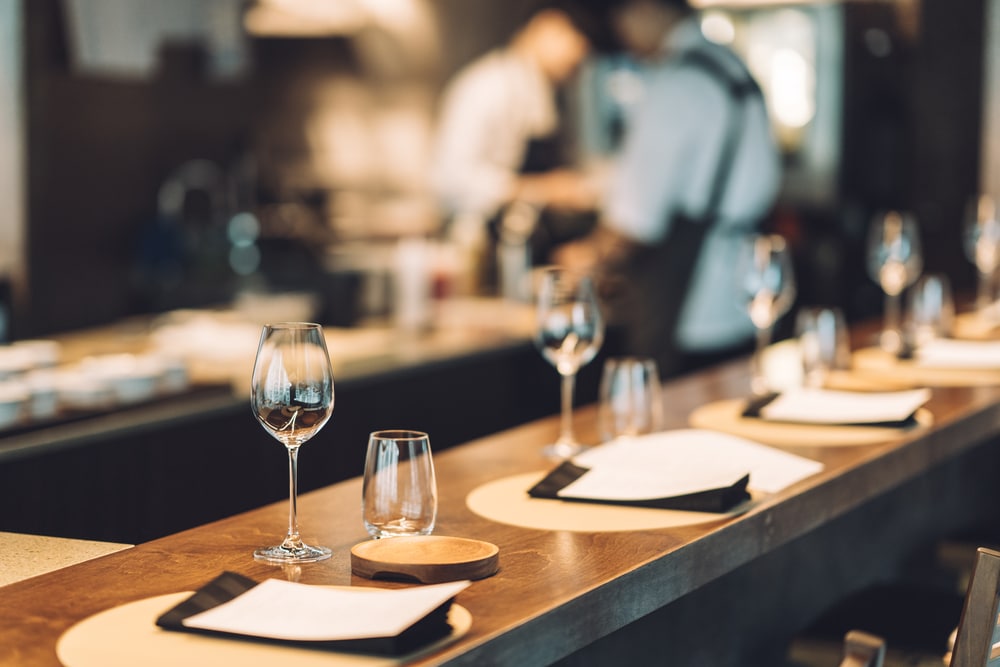 Deep Creek Restaurants, photo of a chef's counter restaurant with modern decor